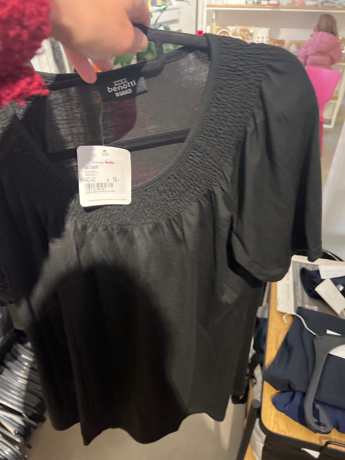 benotti T-Shirt Schwarz Gr.: L