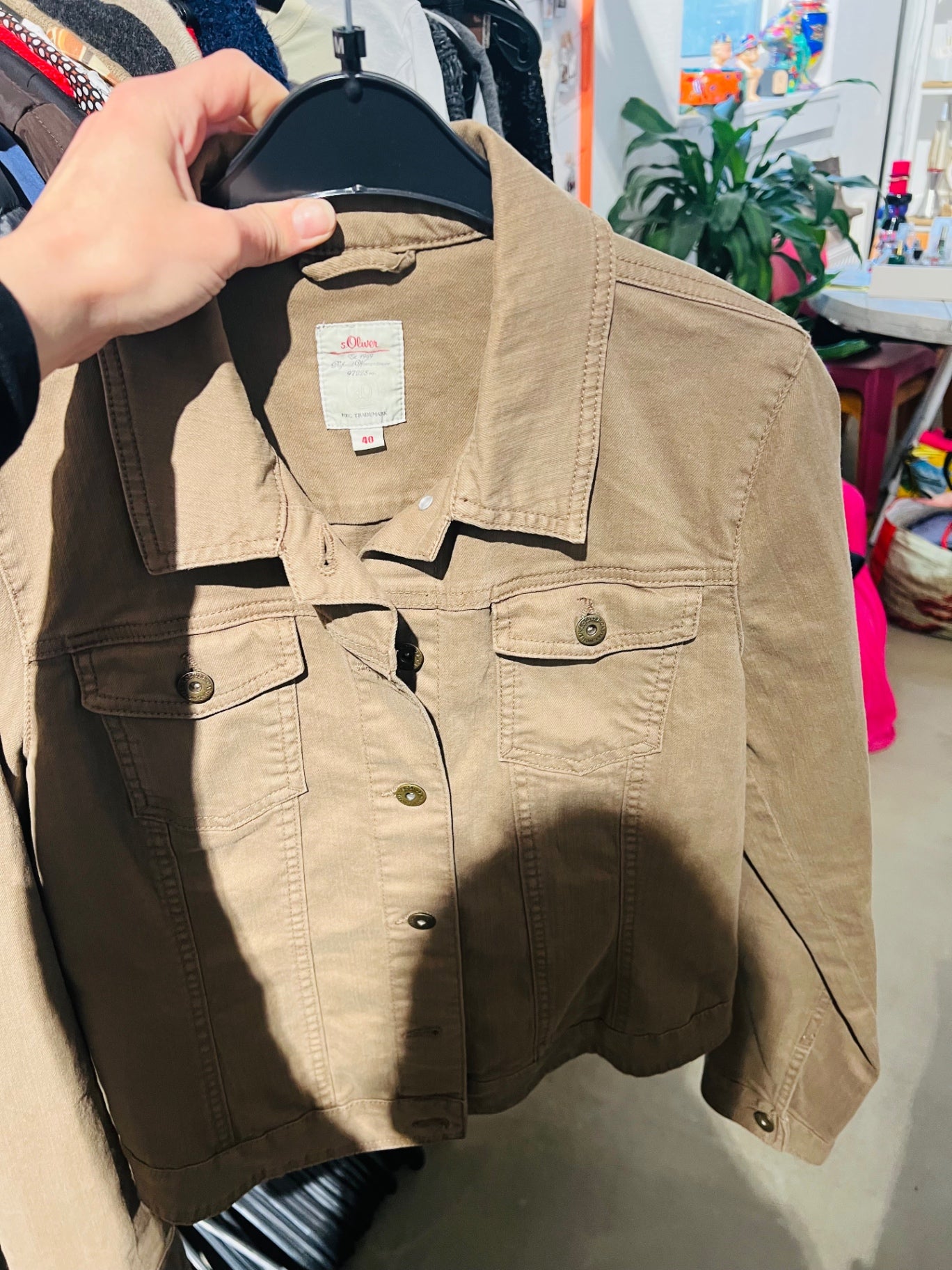 s.Oliver Jeansjacke Beige Gr.: M