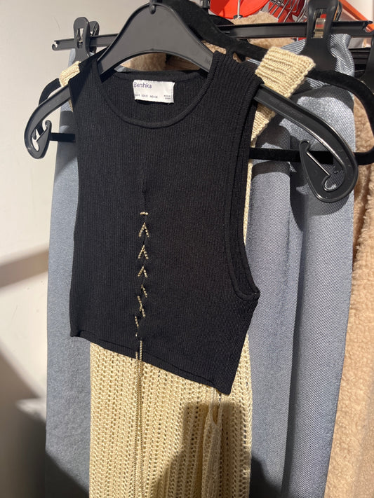 Bershka Top Schwarz Gr.: S