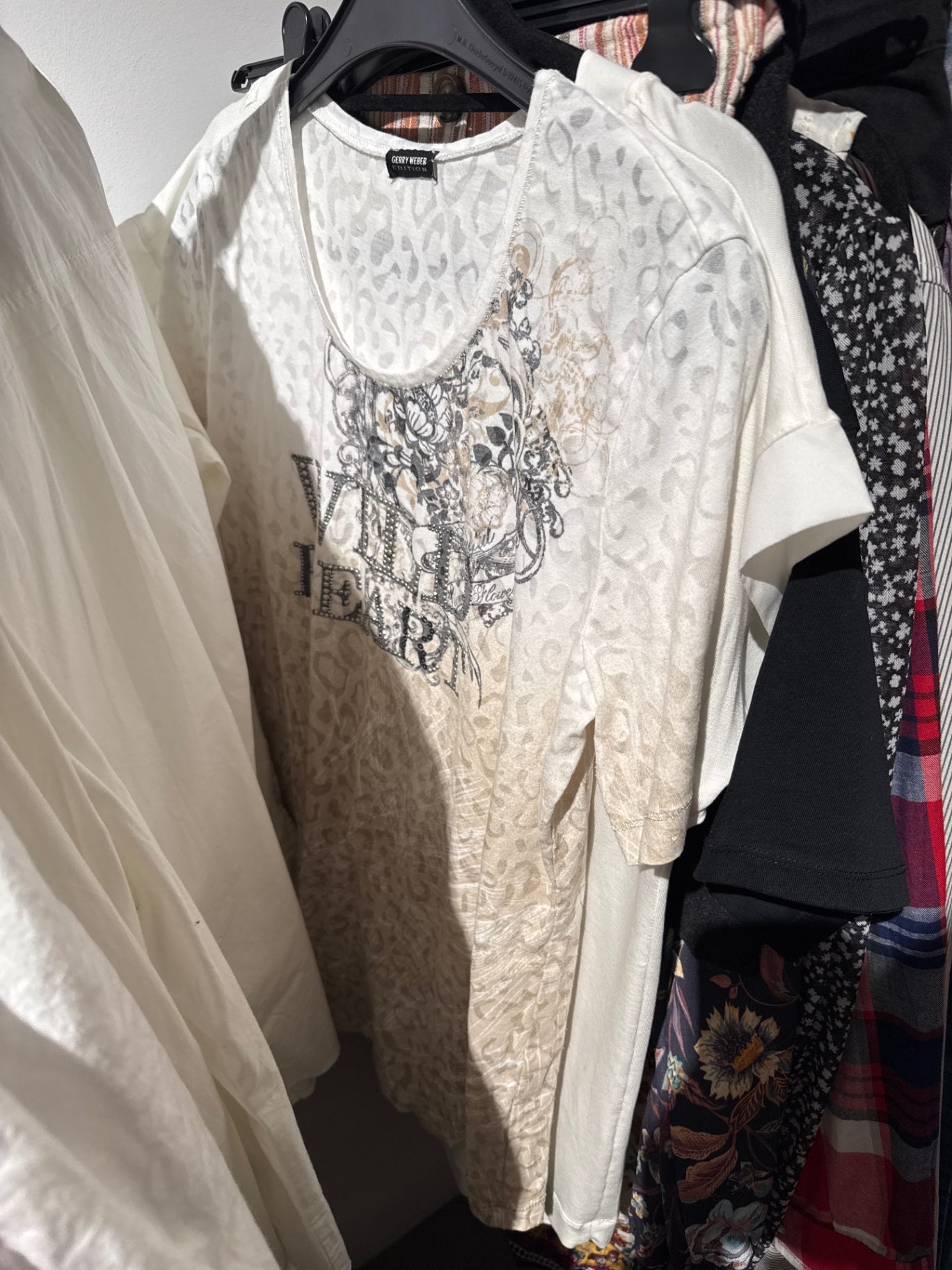 Gerry Weber T-Shirt Creme Leo Gr.: L