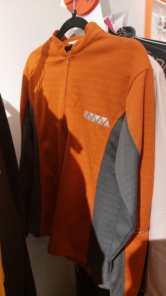 Sport- Oberteil Orange/Grau Gr.: S