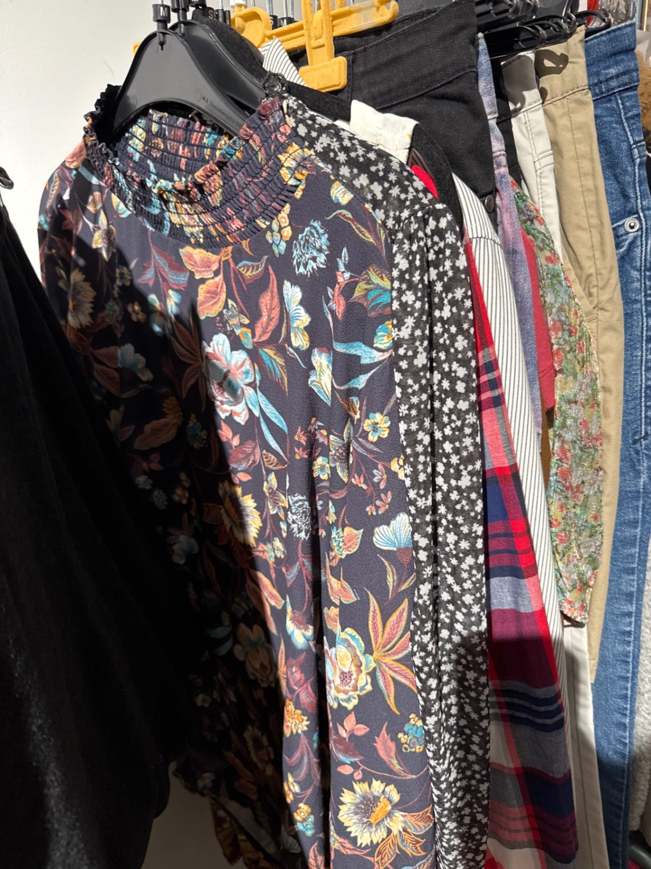 Dranella Bluse Dunkelblau Blumen Gr.: M