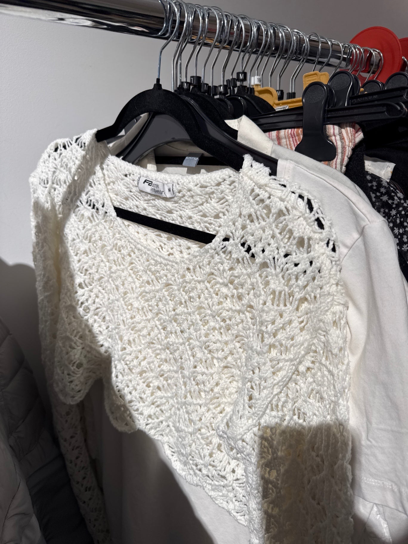 FB SISTER Spitzenshirt Weiß Gr.: M