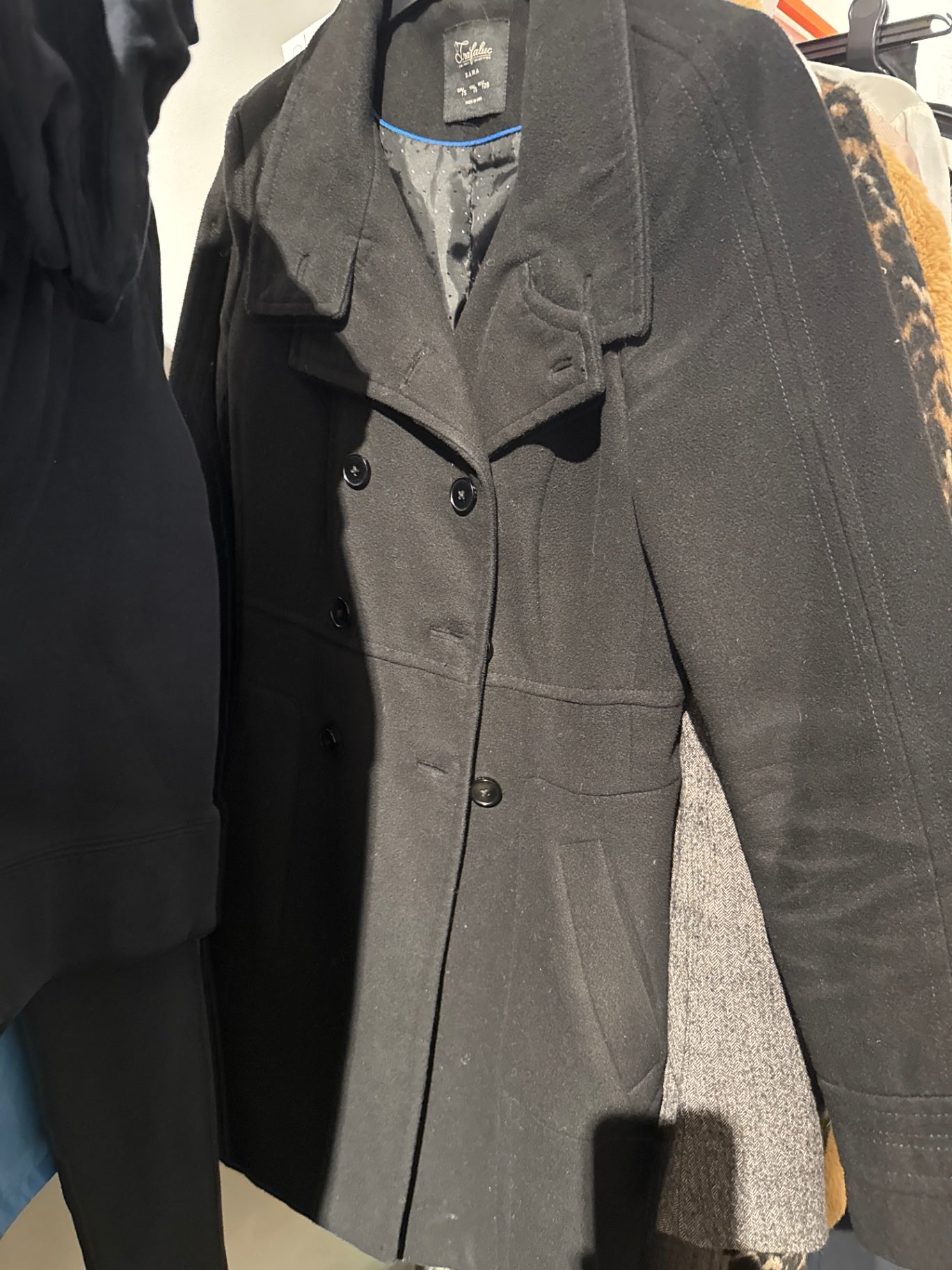 Zara Mantel Schwarz Gr.: S