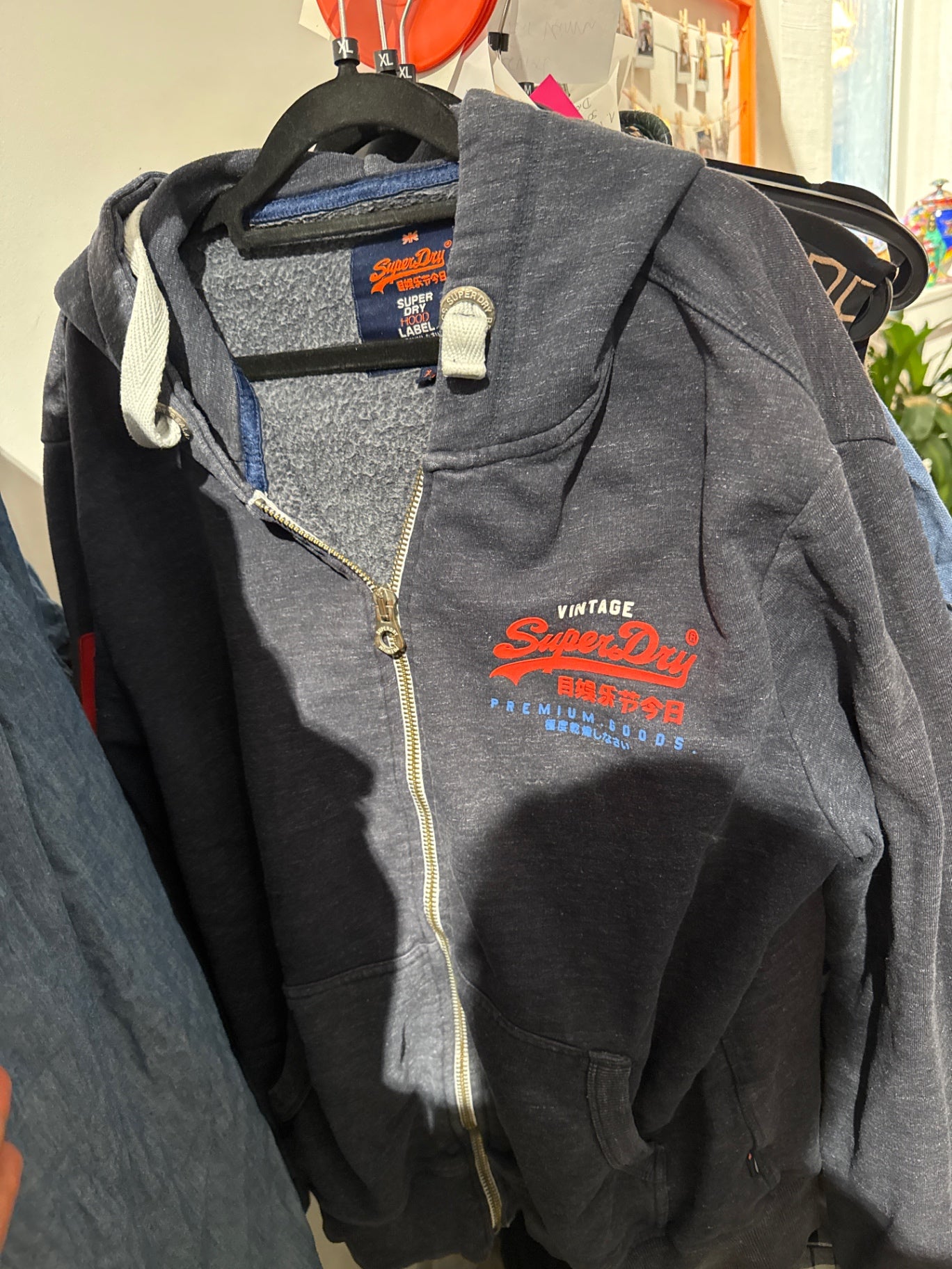 SuperDry Sweatjacke Blau Gr.: XL