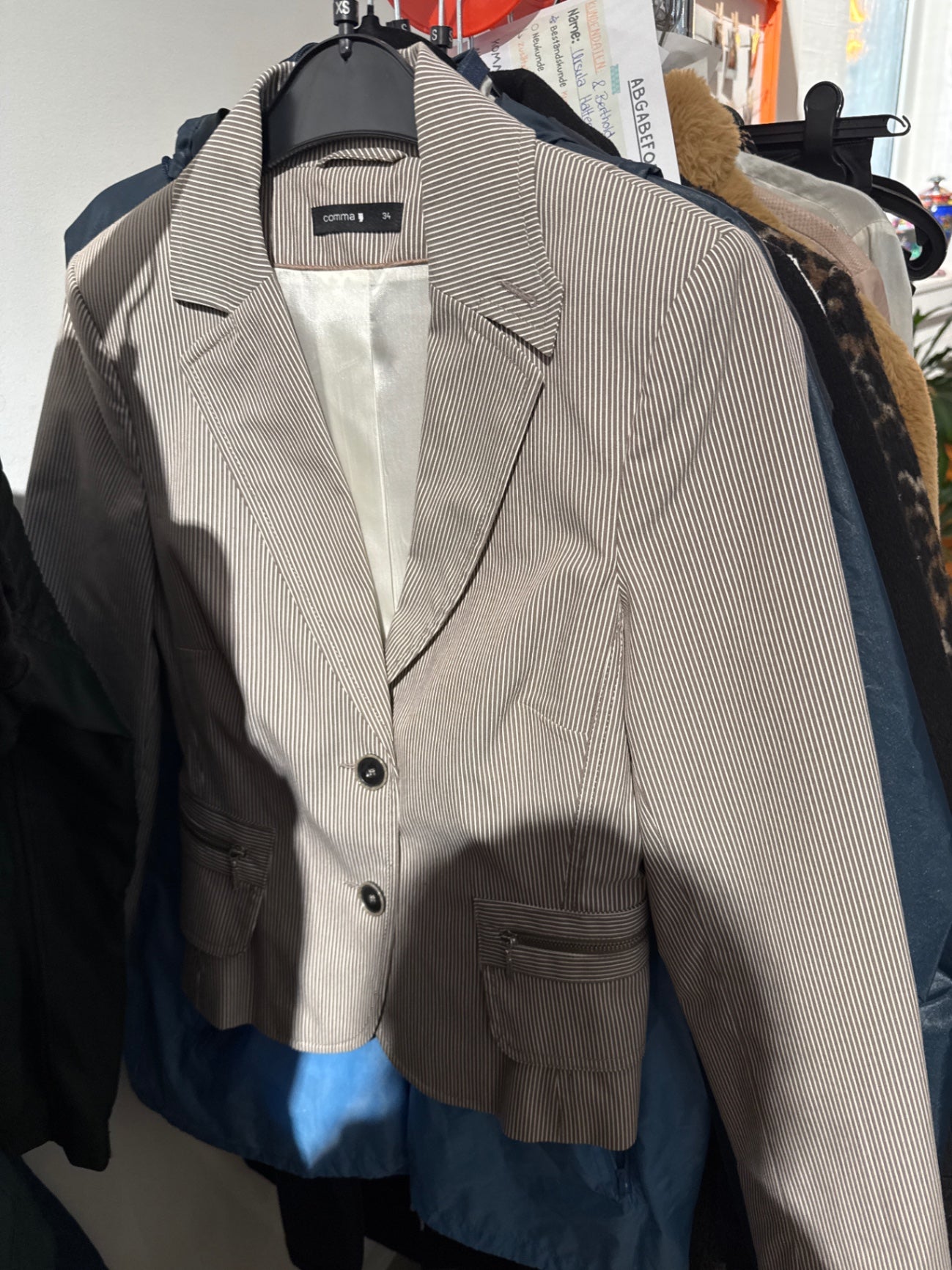 Comma Blazer Braun Beige Gr.: 34