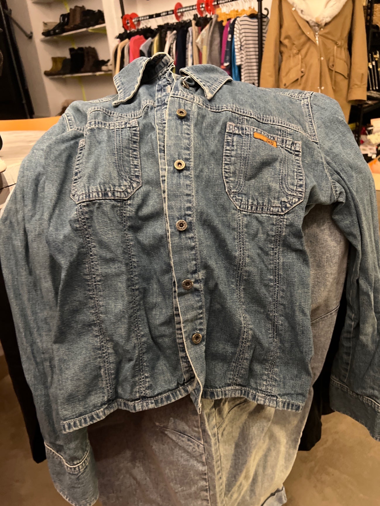 QS Jeanshemd Blau Gr.: M