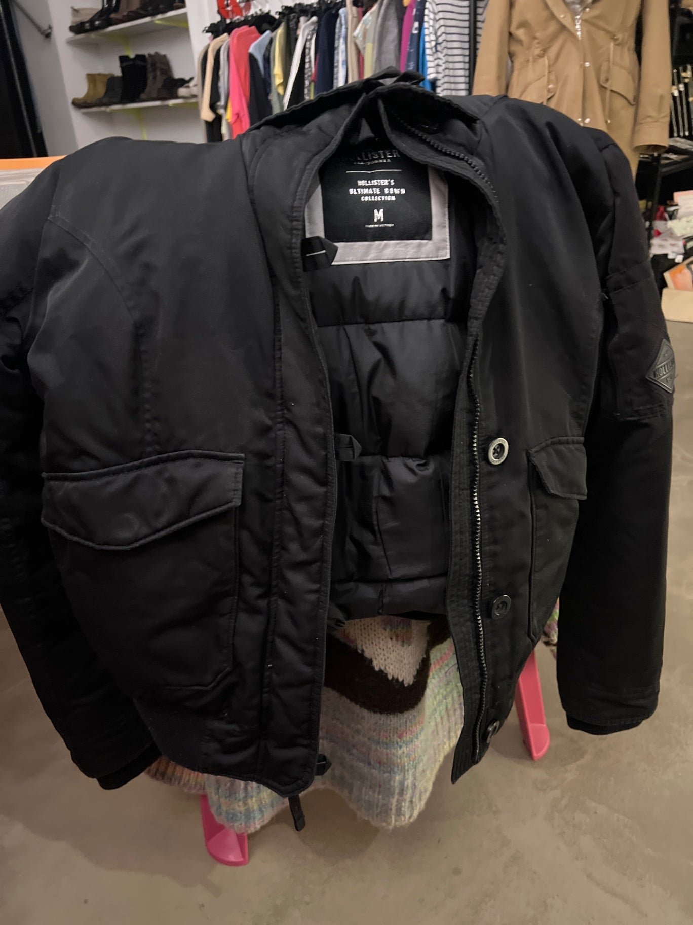 Hollister Jacke Schwarz Gr.: M