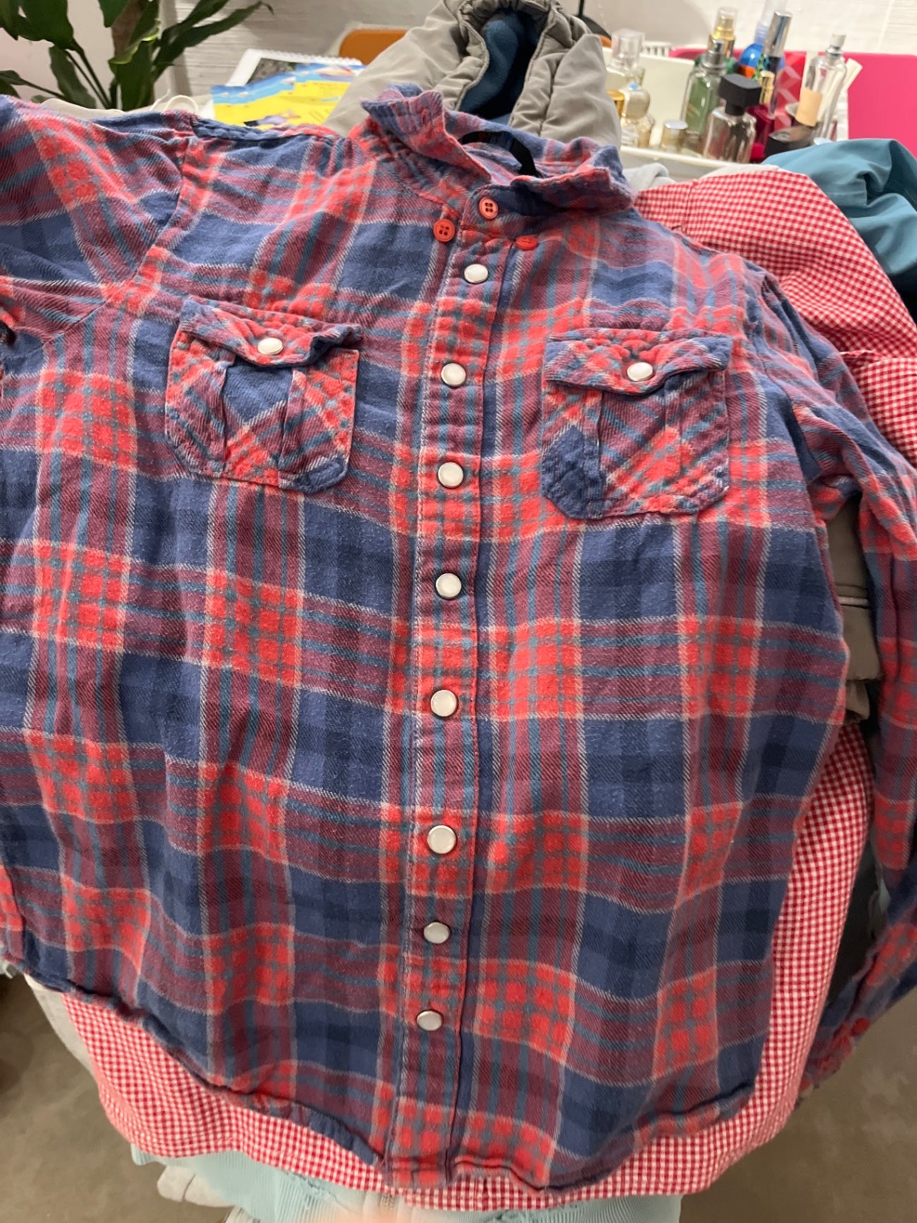 Tchibo Hemd Rot und Blau Gr.: 146/152