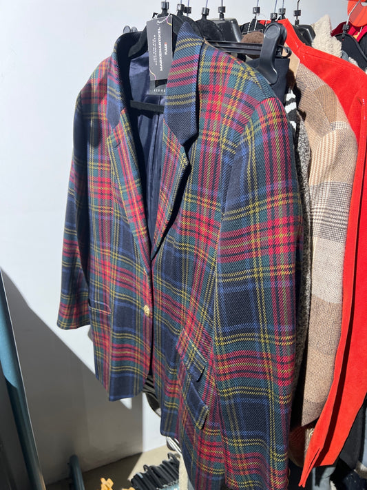 Bogner Blazer Blau Karomuster Gr.: M