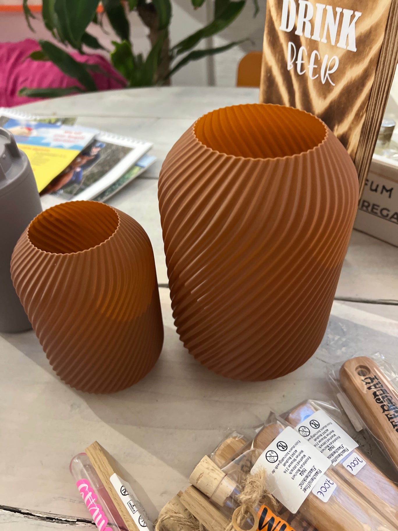 EINZELSTÜCK Vasen 3D Groß Braun 