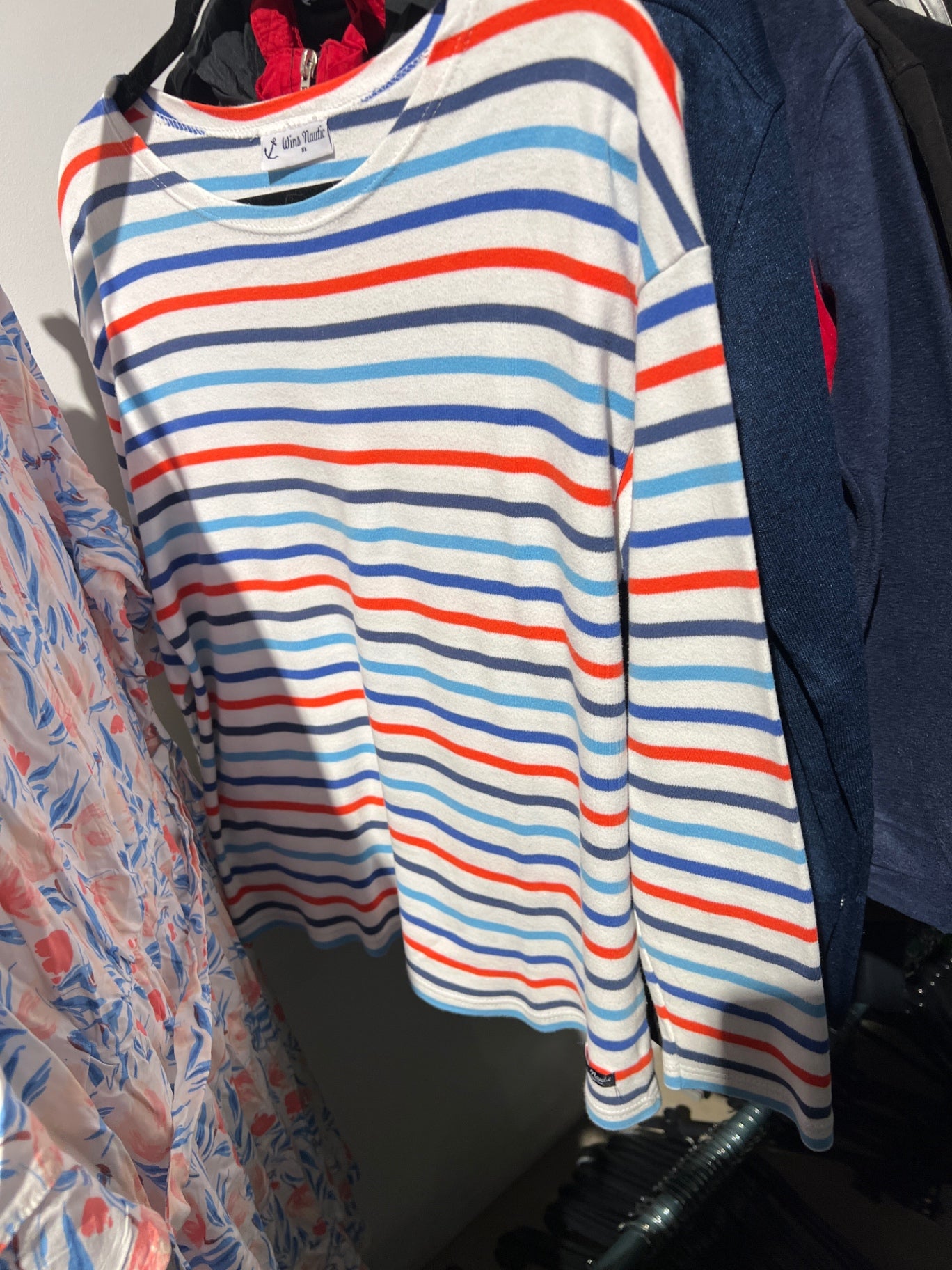 WINS Nautic Pullover Weiß Streifen Gr.: XL
