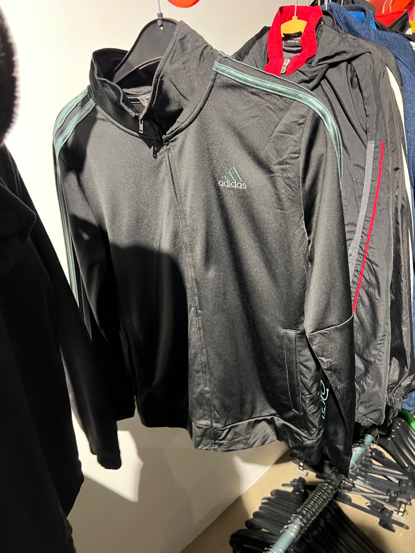 Adidas Jacke Schwarz Grün Gr.: XS