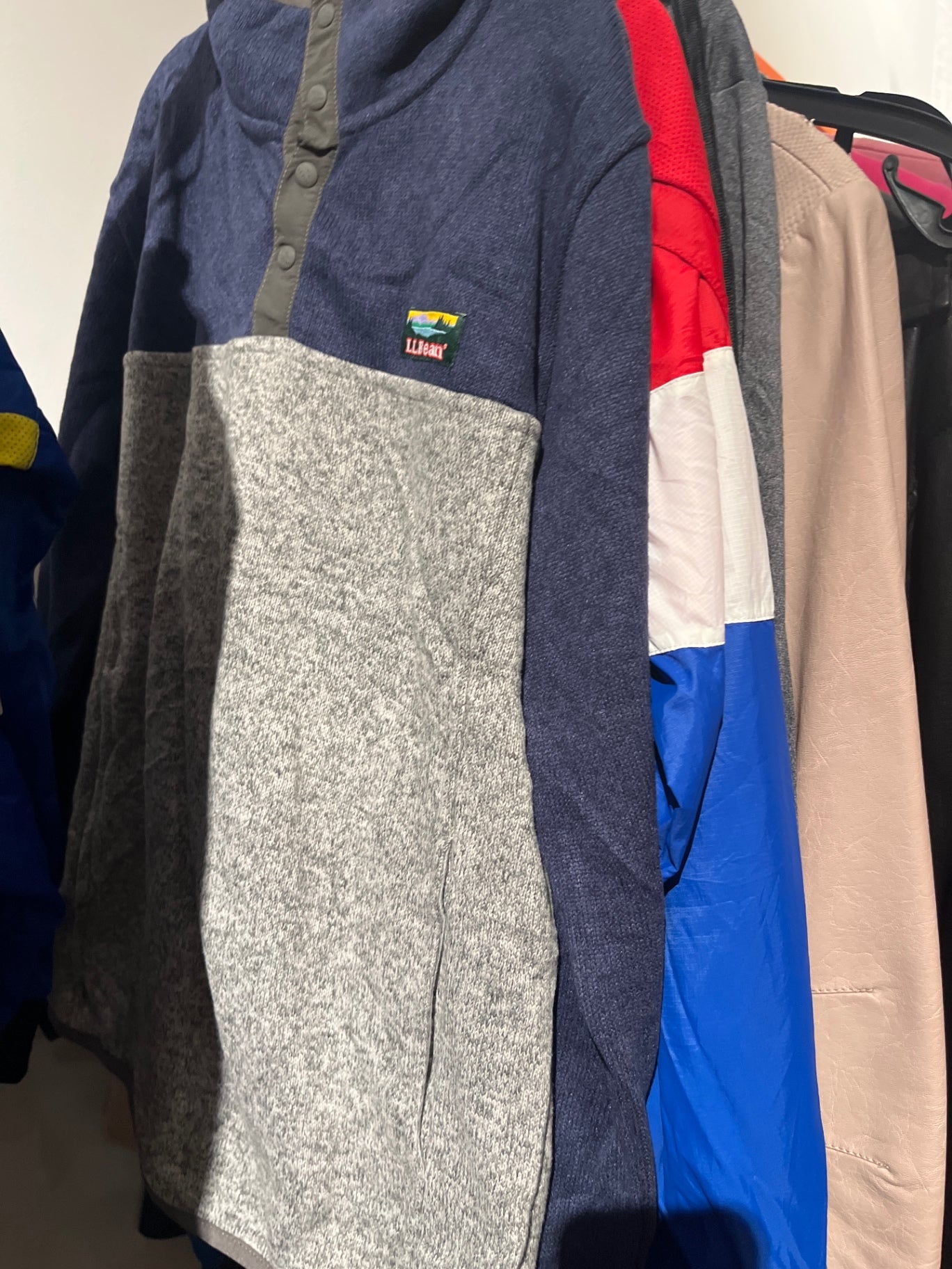 LLBean Pullover Grau, Blau Gr.: 134
