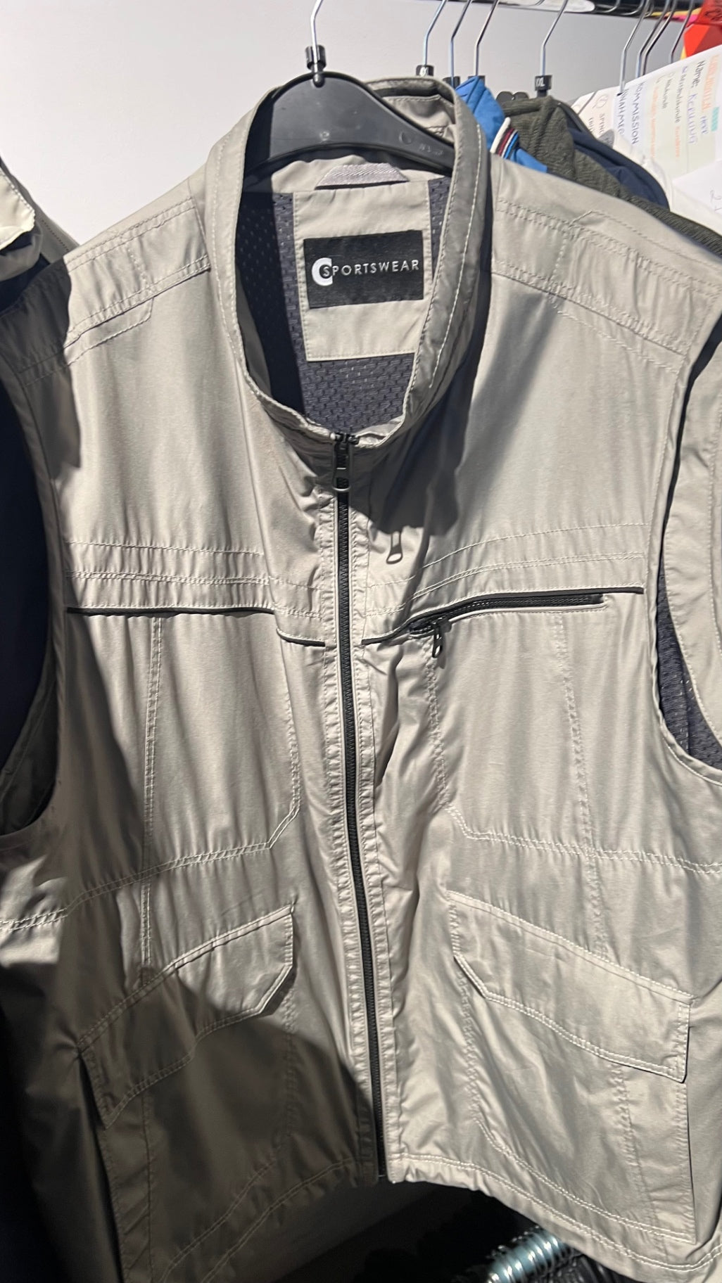 SPORTSWEAR Weste Grau Beige Gr.: XXL