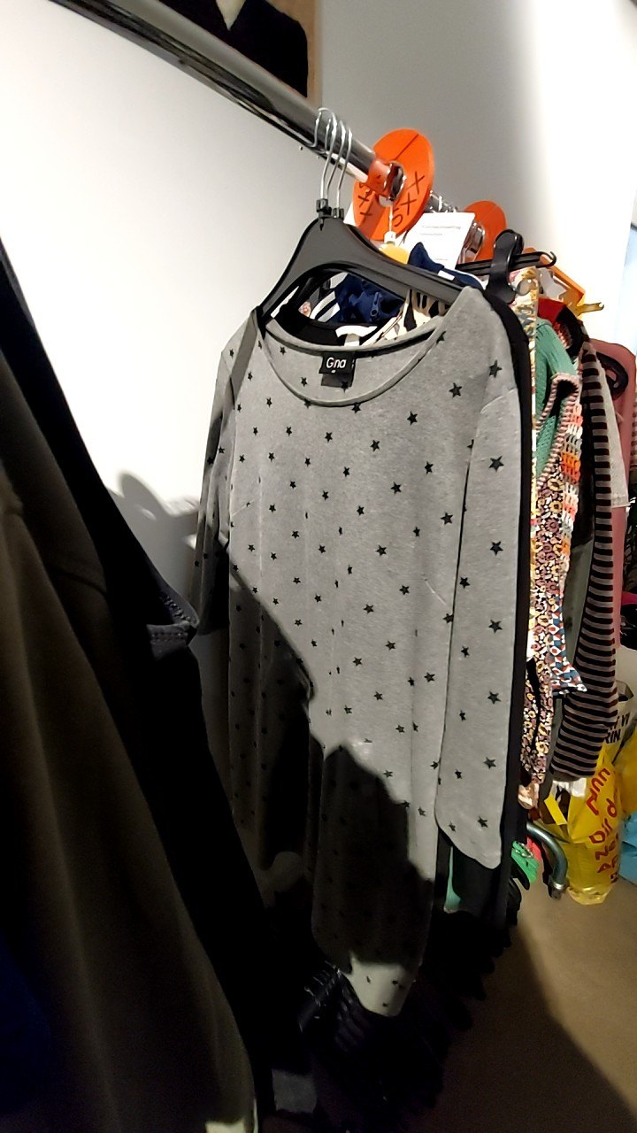 Gina Kleid Grau mit schwarzen Sternen Gr.: 44