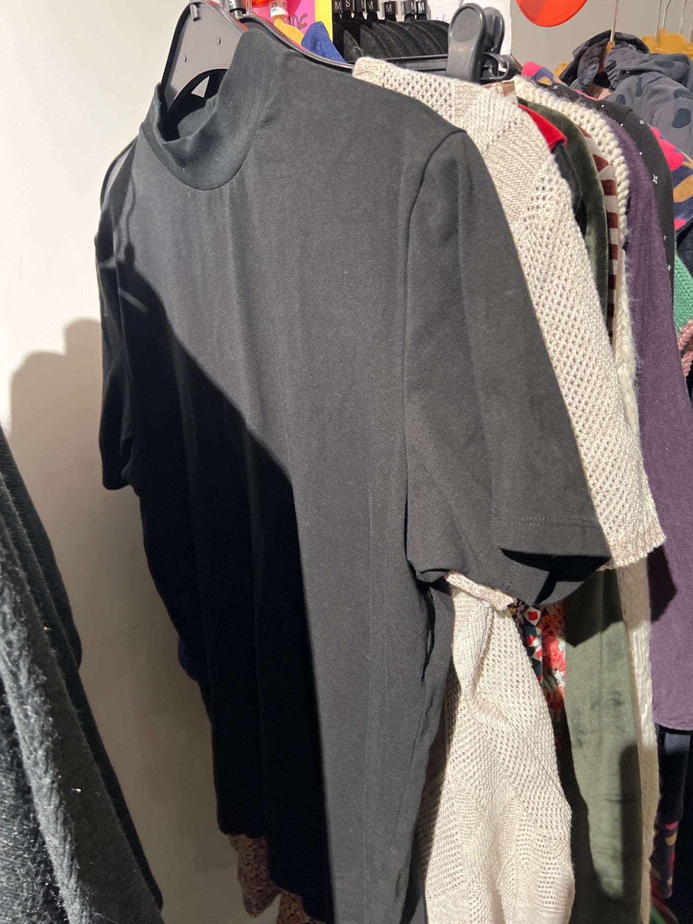 BERSHKA T-Shirt Schwarz Gr.: M