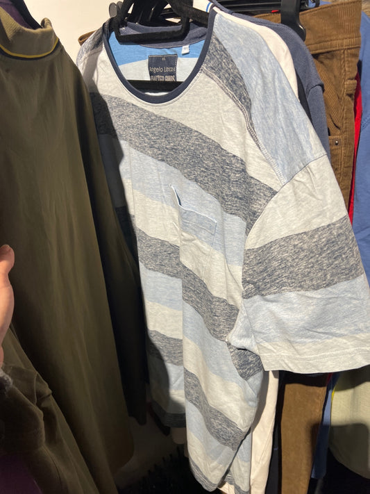 Angelo Litrico T-Shirt Grau Weiß Gr.: XXL