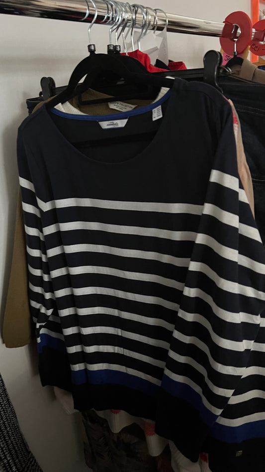 Tchibo Pullover Blau, Weiß, Schwarz Gr.: 48