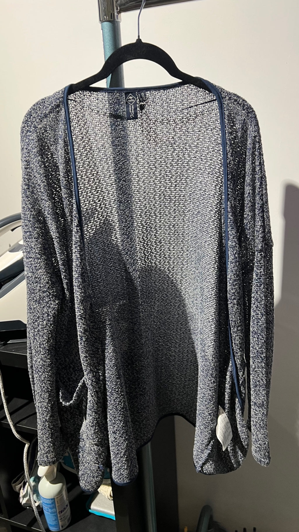Strickjacke Schwarz-Grau Gr.: XXL