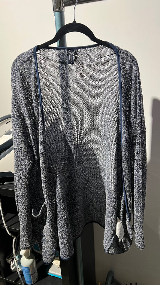 Strickjacke Schwarz-Grau Gr.: XXL