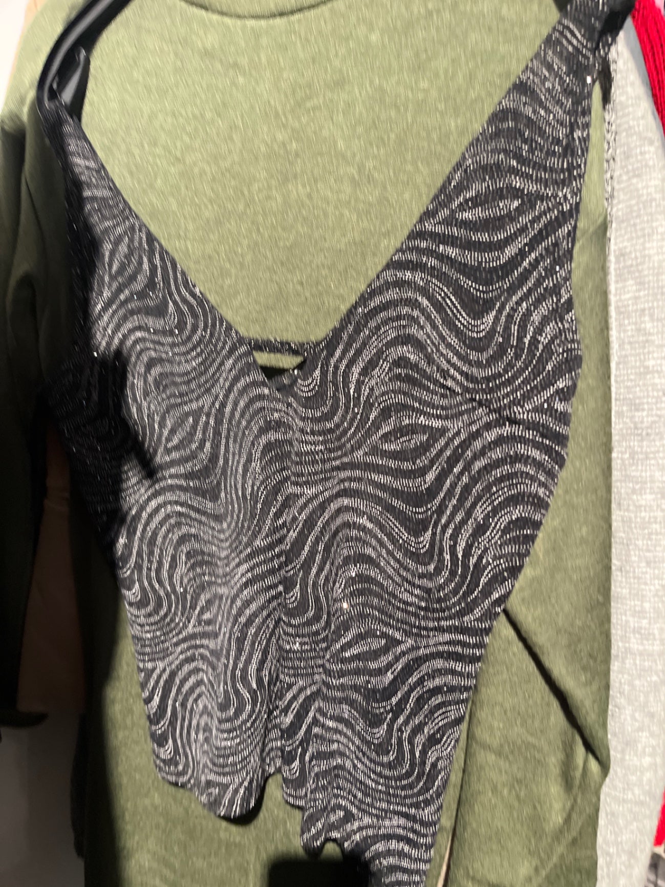 Top Schwarz glitzer Gr.: S/M