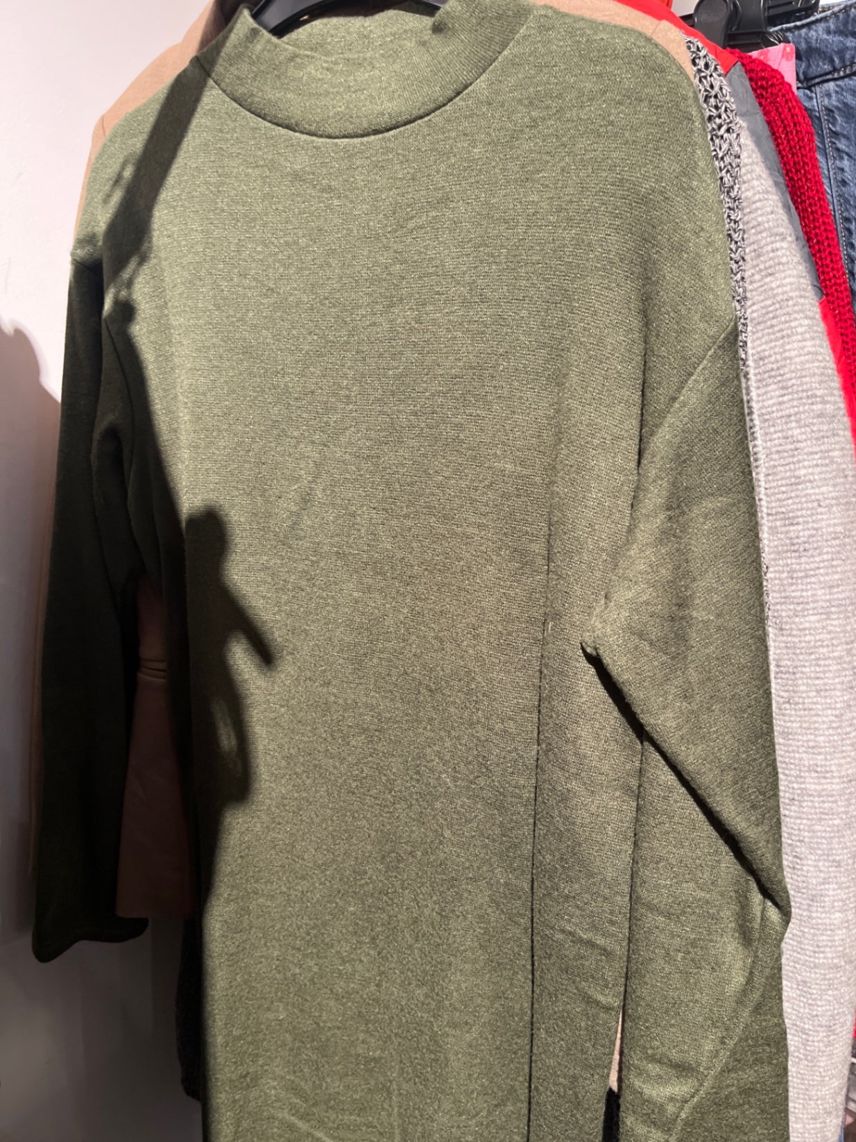 SHEIN Pullover-Kleid Olive Gr.: S