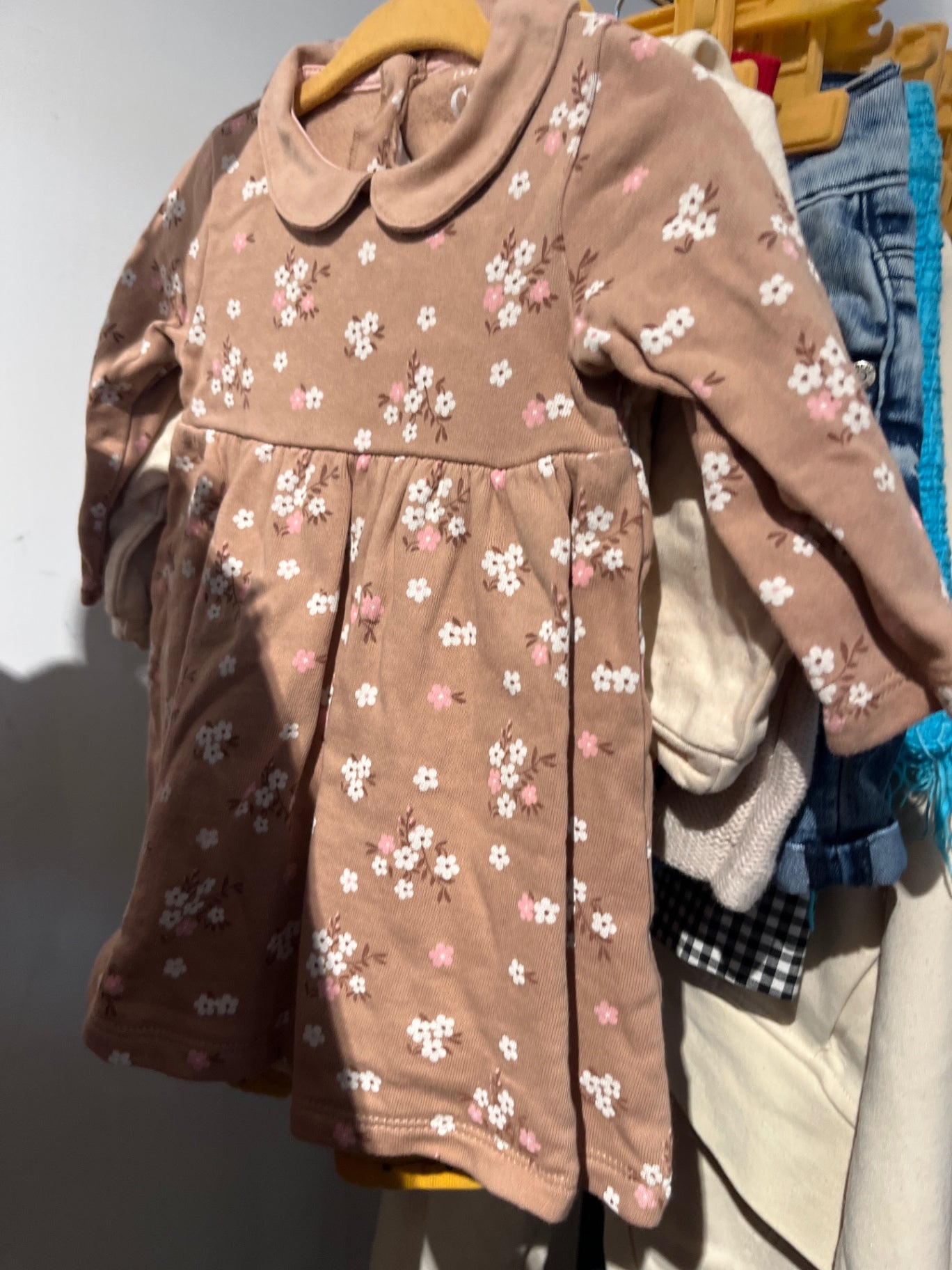 C&A Kleid Beige Blumen Gr.: 68