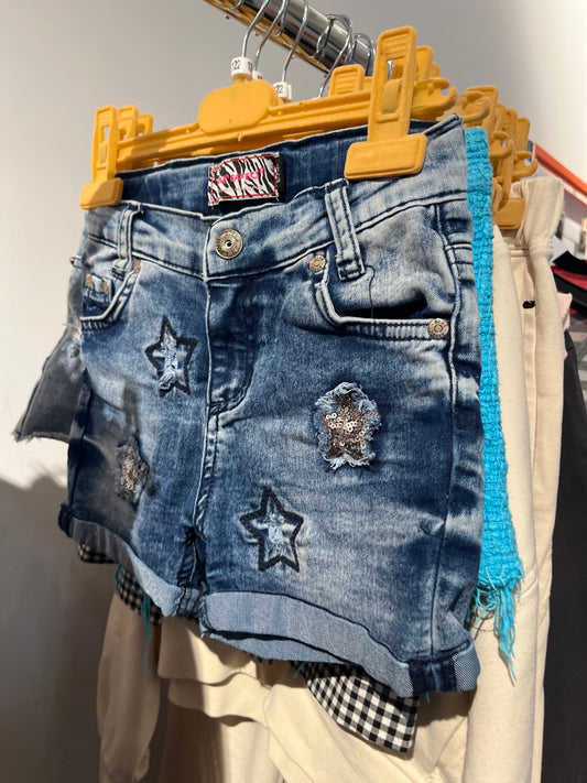 Blur Effect Shorts Blau Gr.: 122