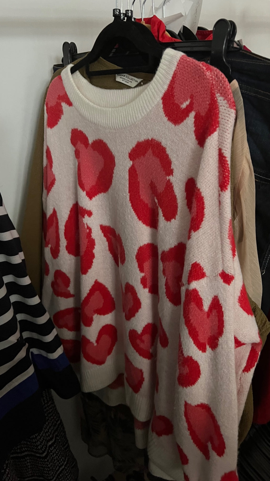 Studio Untold Pullover Weiß Rot Gr.: 52