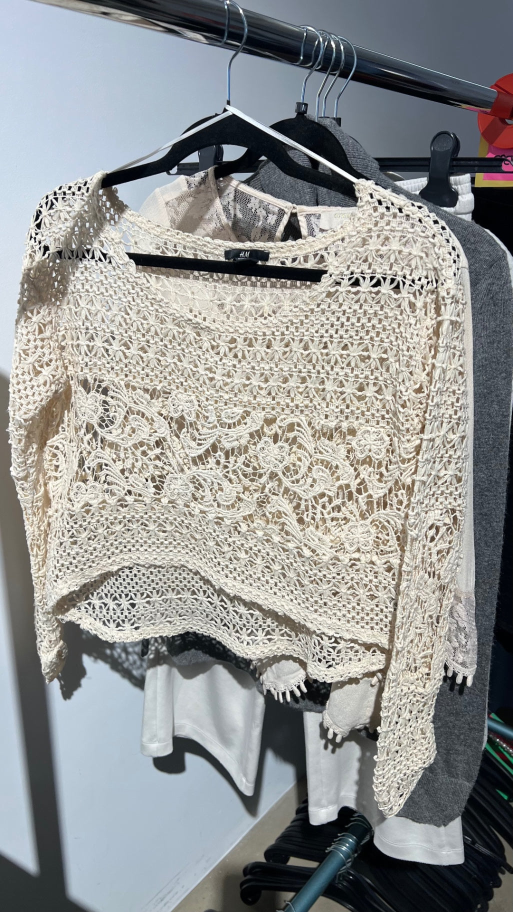 H&M Netzoberteil Creme Gr.: S