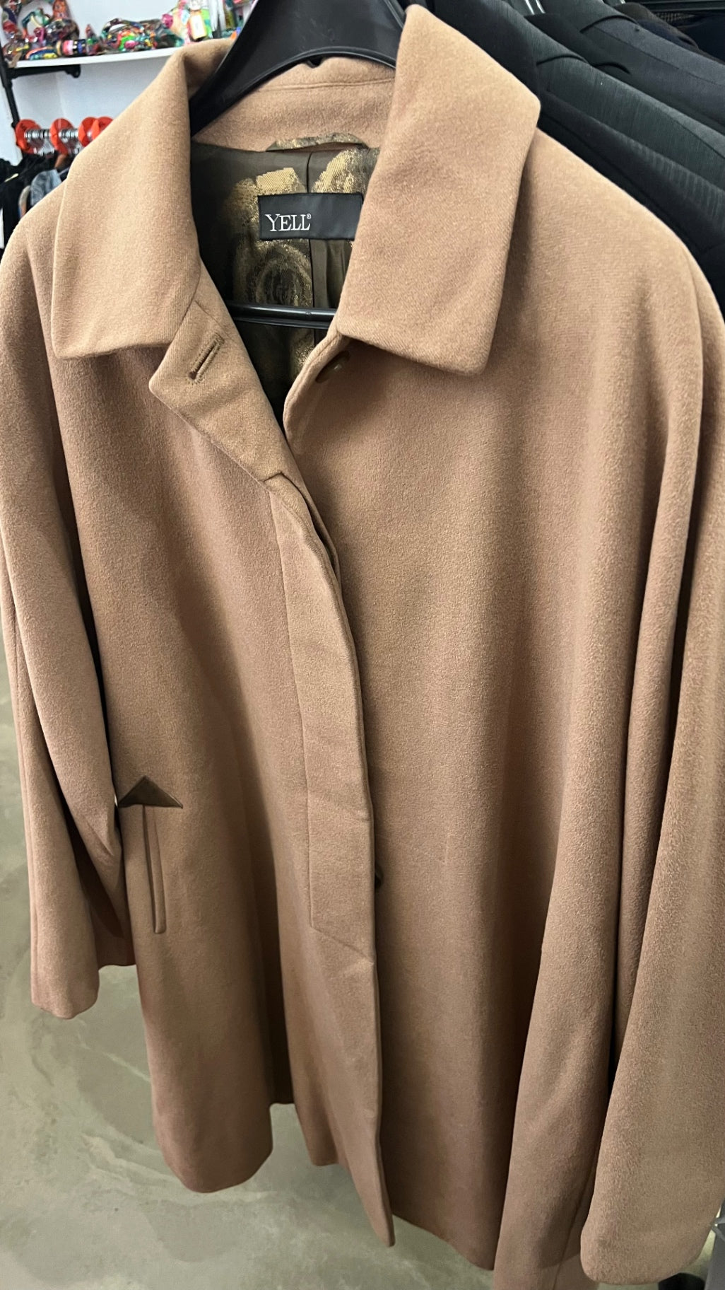 YELL Kamelhaarmantel Beige Gr.: XXL