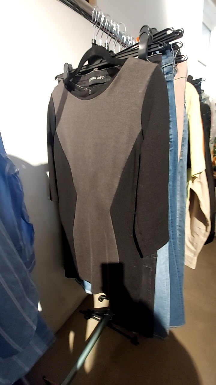 Jake*s Kleid Grau mit Schwarz Gr.: L