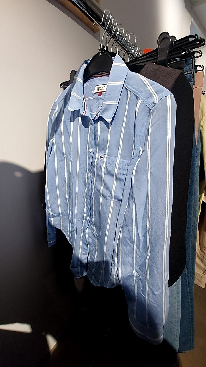 Tommy Hilfiger Bluse Blau/Weiß gestreift Gr.: S