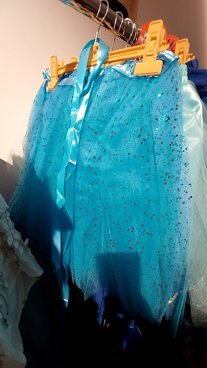 Tüllrock Blau Glitzer