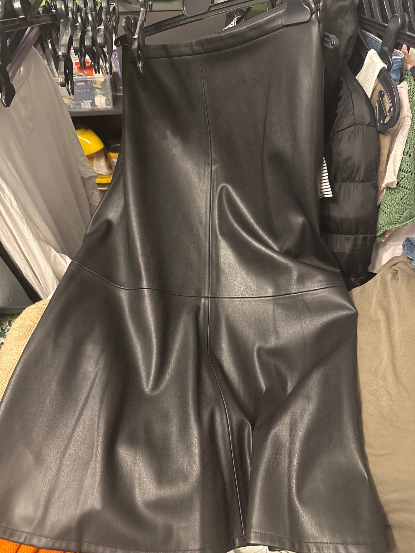 Mango Kunstleder Rock Schwarz Gr.: 40