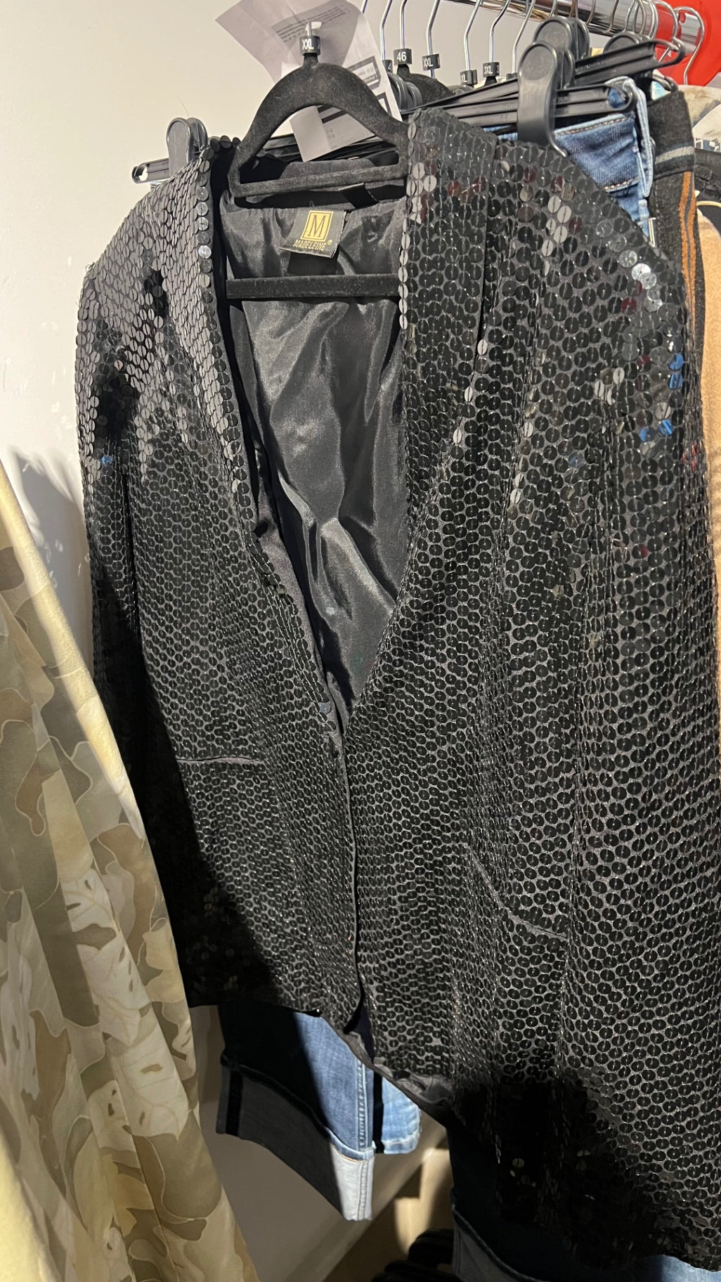 Madeleine Pailetten Blazer Schwarz Gr.: XXL