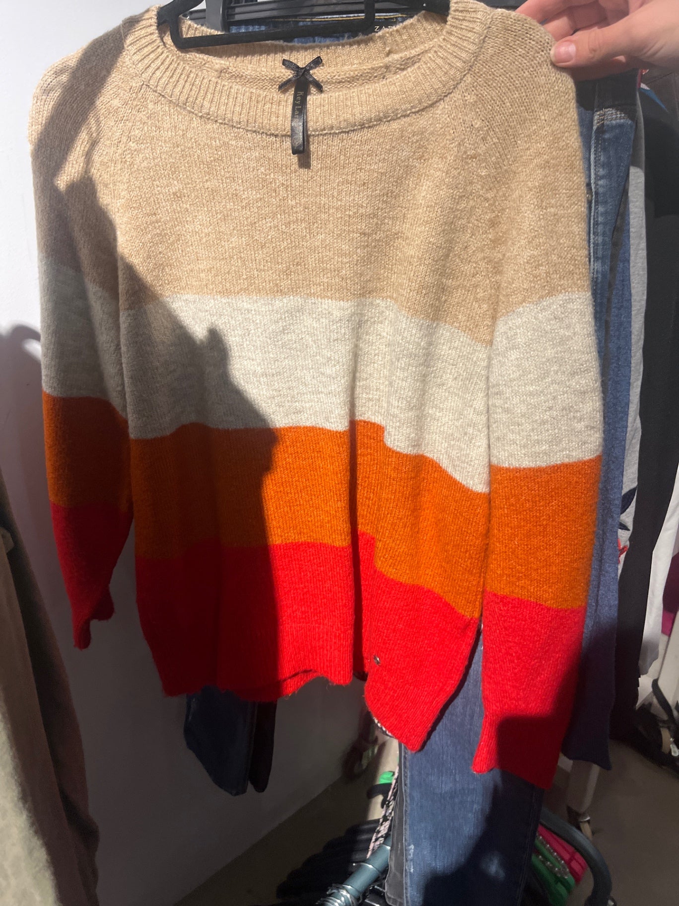 Key Largo Pullover Beige, Weiß, Orange Gr.: XS