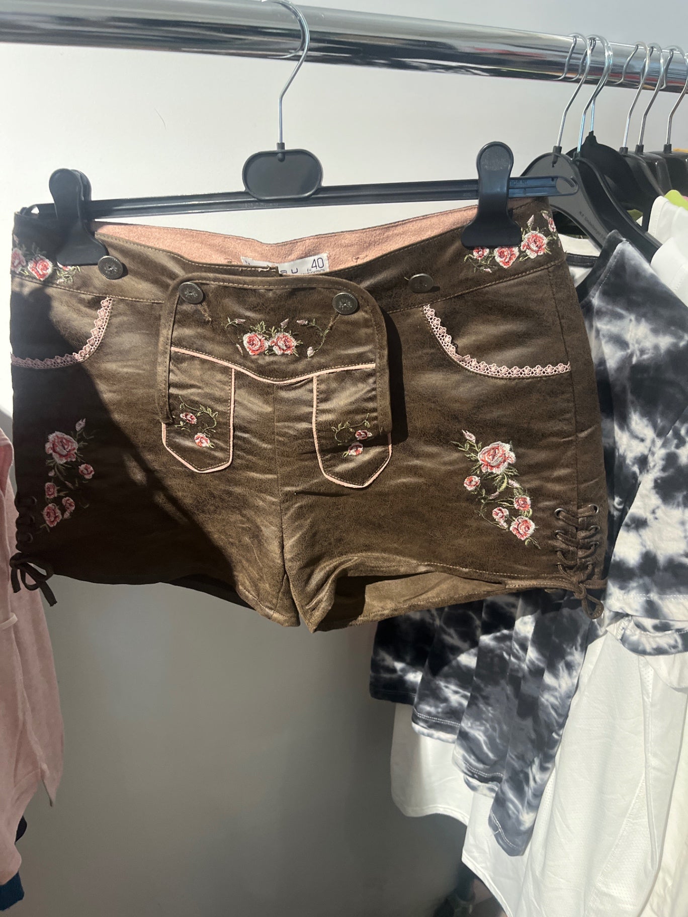Amisu Trachten hose Braun Gr.: 40
