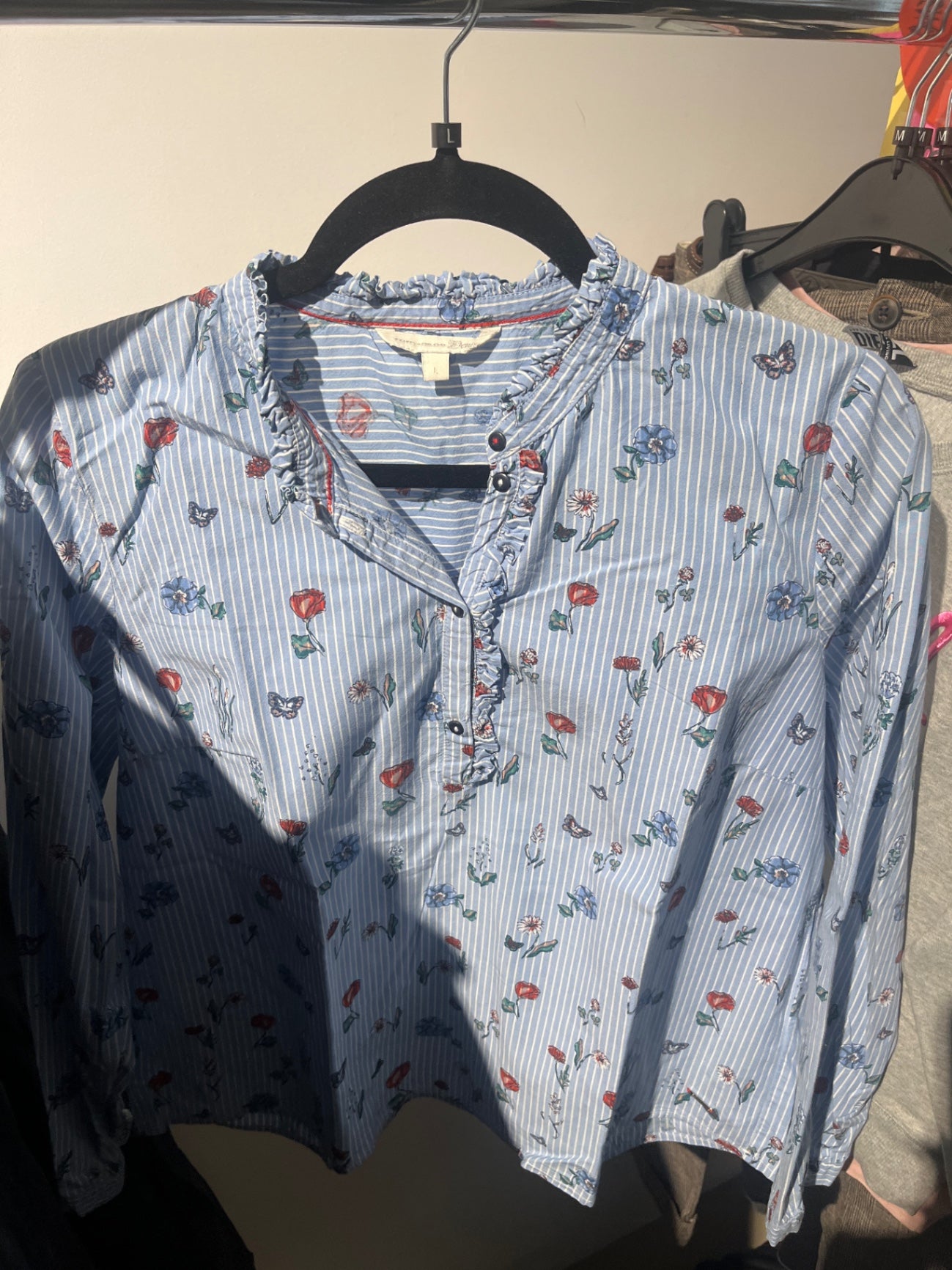 Tom Tailor Bluse Blau Muster Gr.: L