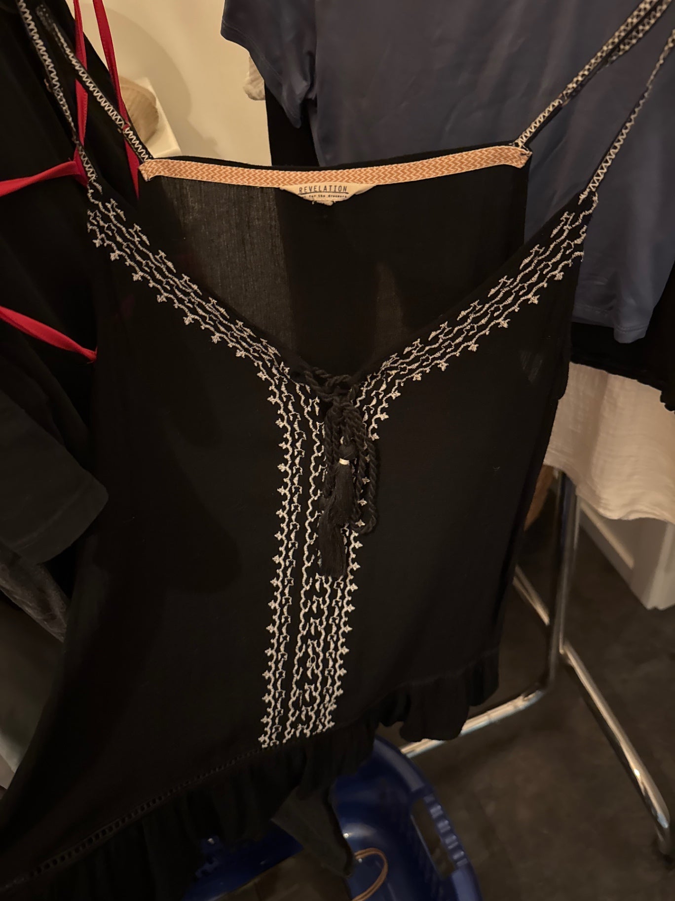 Revelation Trägertop Schwarz weiss Gr.: M