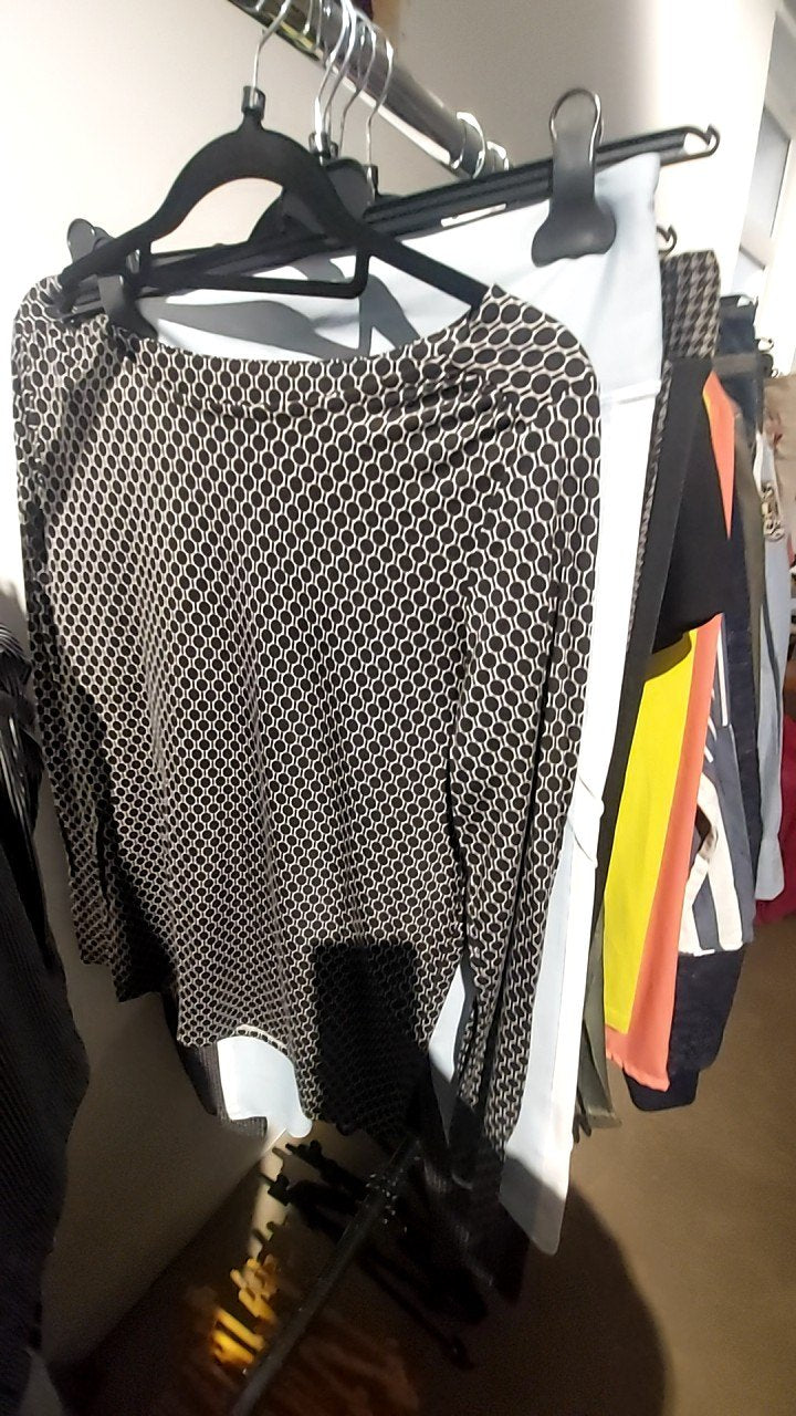 OPUS Langarmshirt Schwarz/Weiß Gr.: M