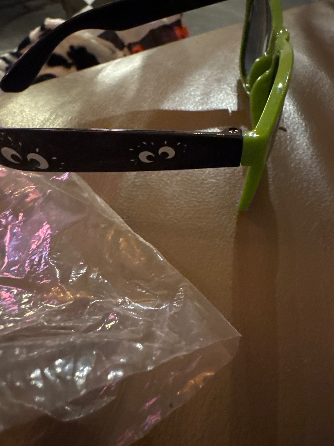 Kleiner Feigling Sonnenbrille Schwarz, Hellgrün Gr.:
