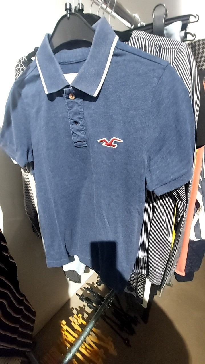 Hollister Poloshirt Blau Gebrauchssp. Gr.: S