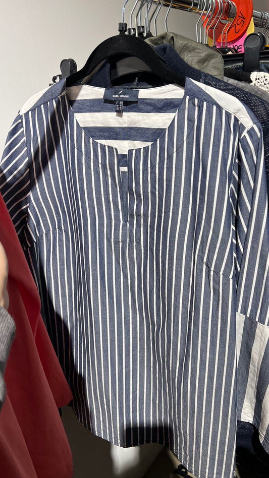 Daniel Hechter Bluse Blau Weiß Gr.: M