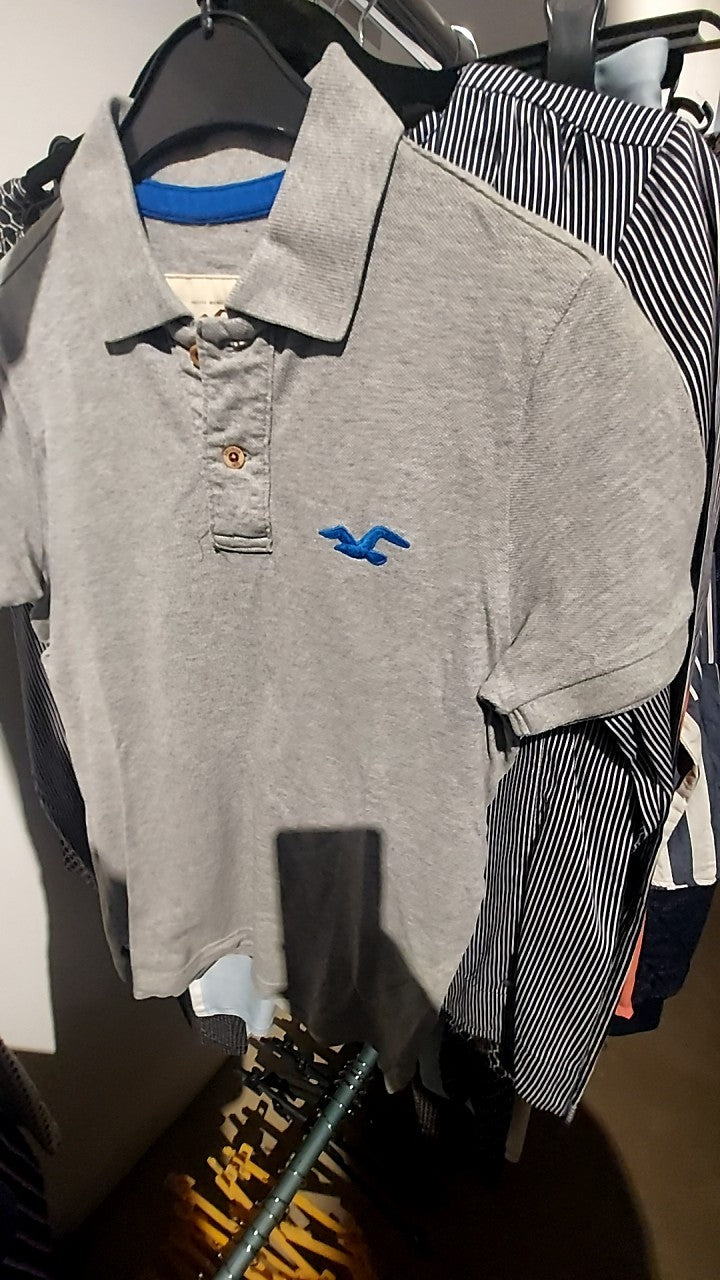 Hollister Poloshirt Grau Gebrauchssp. Gr.: S