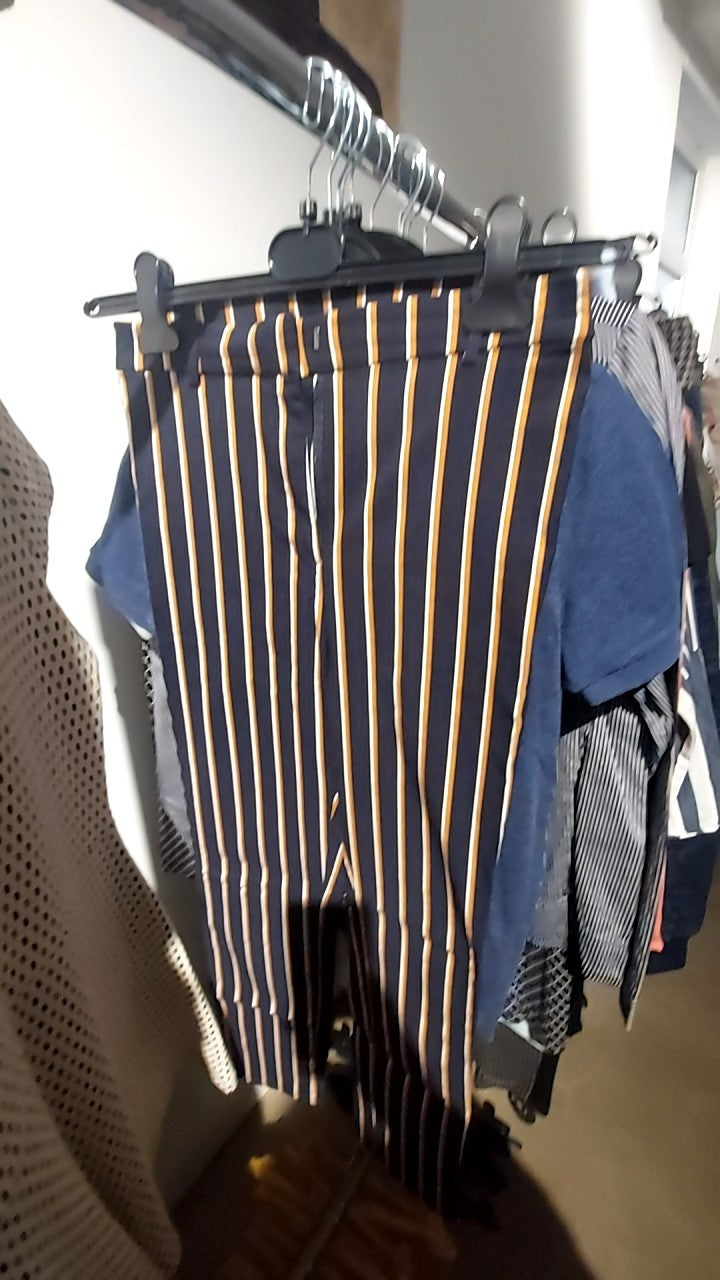 H&M Hose Blau mit braunen Streifen Gr.: L