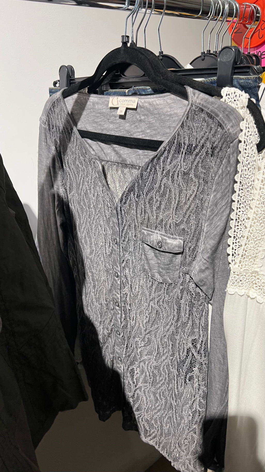 Comma Bluse Grau Gr.: M