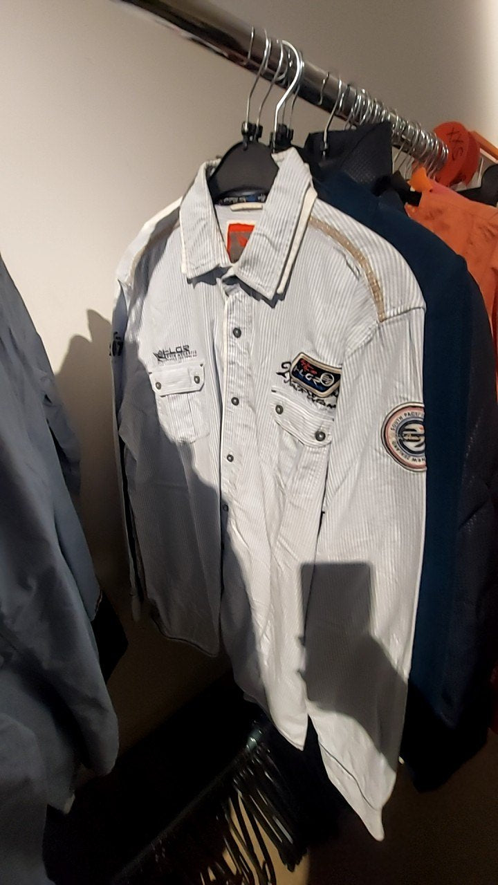 Nautic al Division Hemd Hellblau/Weiß Gr.: XL