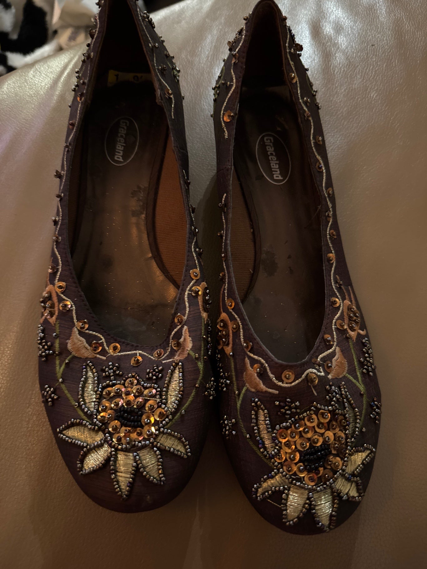 Graceland Ballerina Braun Perlen Gr.: 39